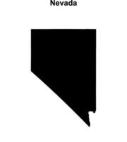 Nevada outline map vector