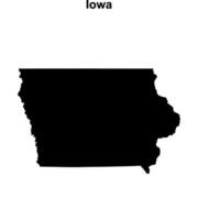 Iowa outline map vector