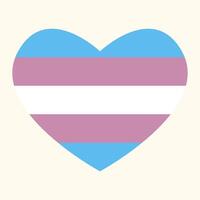 Heart with Transgender Flag. Pride Month concept. vector