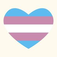 Heart with Transgender Flag. Pride Month concept. vector