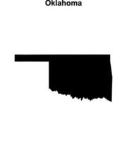 Oklahoma outline map vector