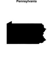 Pennsylvania outline map vector