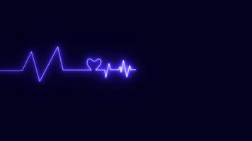 Heartbeat Animation Heartbeat Line Monitoring Grid Heart Beat Looping animation. video