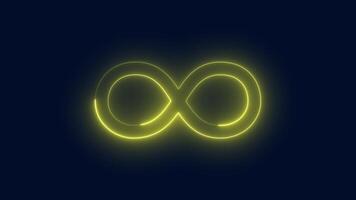 abstract glowing saber neon frame, neon circle loop abstract background. video