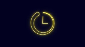 Clock icon. abstract new fast clock icon animation. video