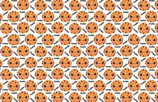 Cookie pattern, repeat, for backgrounds and textures vector
