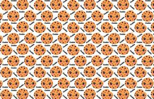 Cookie pattern, repeat, for backgrounds and textures vector