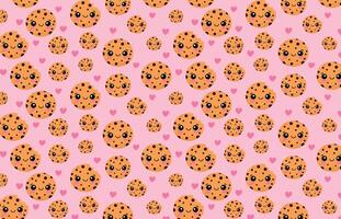 Cookie pattern, repeat, for backgrounds and textures vector