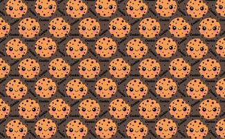 Cookie pattern, repeat, for backgrounds and textures vector