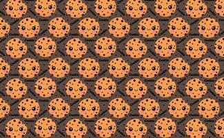 Cookie pattern, repeat, for backgrounds and textures vector