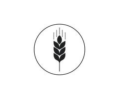 Wheat, crop, grain, agriculture icon. illustration, flat design. vector