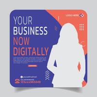 creativo único negocio social medios de comunicación enviar diseño modelo anuncio enviar y márketing digital anuncio vector