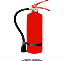 Fire Extinguisher Mockup - Editable File for Mockup and Presentation vector