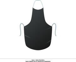 Apron Editable File For Mockup and Presentation. Editable Apron Mockup vector