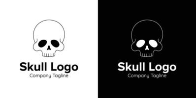 Deadly Skull Logo Design - Mascot Emblem for Bikers Tattoo vector