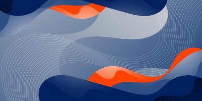 Liquid background with orange and blue colour vector
