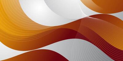 modern background with waving gradient red and orange and spactrum line vector