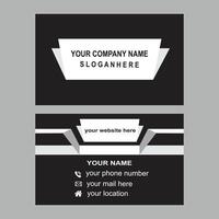 Simple unique standard business card design for free download vector