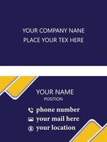 Luxury unique standard contact card for free download vector