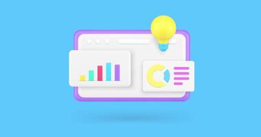 digital marketing estratégia ícone animação com analytics e alvos video