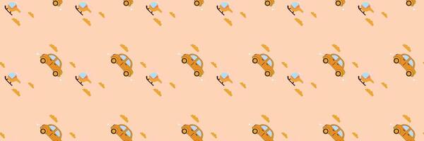 cute car pattern design vector