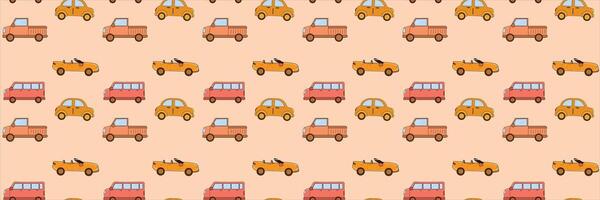 car seamless pattern design vector