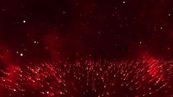 Abstract Red Space Particle Motion Background video