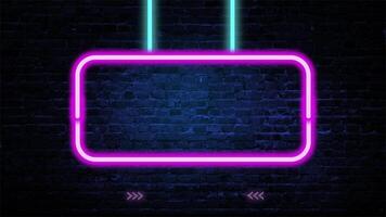 Öffnung Hintergrund Animation mit Neon- Stil auf schwarz Hintergrund video