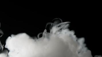 fumaça animação com Preto e branco cor video