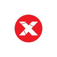 X logo icono ilustración vector