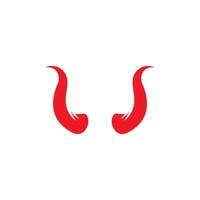 Devil horn icon design illustration Template vector