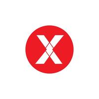 X logo icono ilustración vector