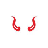 Devil horn icon design illustration Template vector