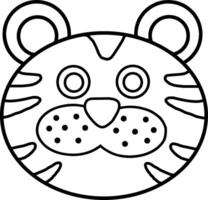 Cute tiger sketch vector