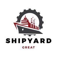 Shipyard Icon Logo Design Template vector