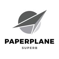 Paper Plane Icon Logo Design Template vector