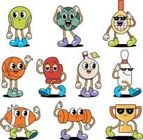 Mascot Character retro cartoon character vector