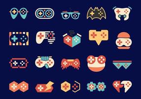 Gaming Joystick Logo Element Set vector