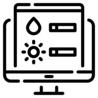 agua monitor icono para web, aplicación, infografía, etc vector