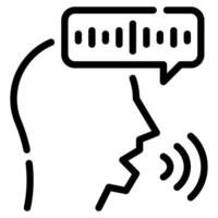 voz asistente icono para web, aplicación, infografía, etc vector