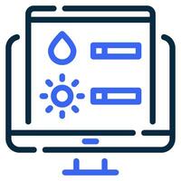 agua monitor icono para web, aplicación, infografía, etc vector