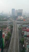 Aerial View of Traffic in Hanoi, Vietnam video