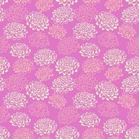 Abstract artistic simple flowers seamless pattern. hand drawn sketch. Pink simple background with creative shapes floral. Collage template for designs vector