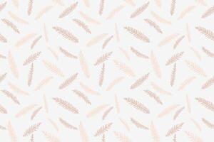 Pastel light seamless pattern with abstract tiny branches leaves fir. hand drawn sketch. Minimalist simple flat botanical printing. Collage for designs, fabric, patterned vector