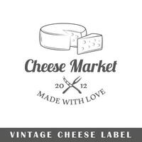 Cheese label isolated on white background vector