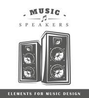 Professional music speaker vector