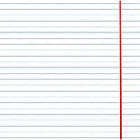 Notebook with a large blue stripe with red margins. illustration. Background with a seamless pattern in the form of long strokes. A typographic template for making notebooks for school vector