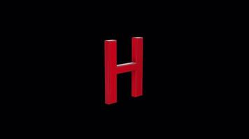 croustillant HD 3d h alphabet des lettres pour visuel contenu créateurs - améliorer votre visuel narration, adapté pour tout scène video