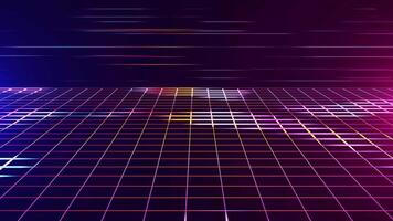 Abstract animation of a bright neon mesh on a gradient background. Seamless looping 4k . video