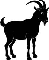 A goat silhouette on white background vector